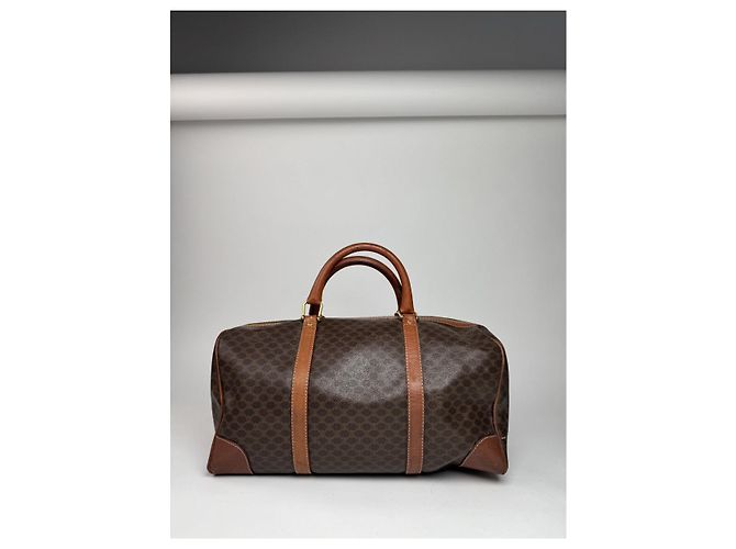 Céline Borsa da viaggio in pelle marrone Celine - vista 5