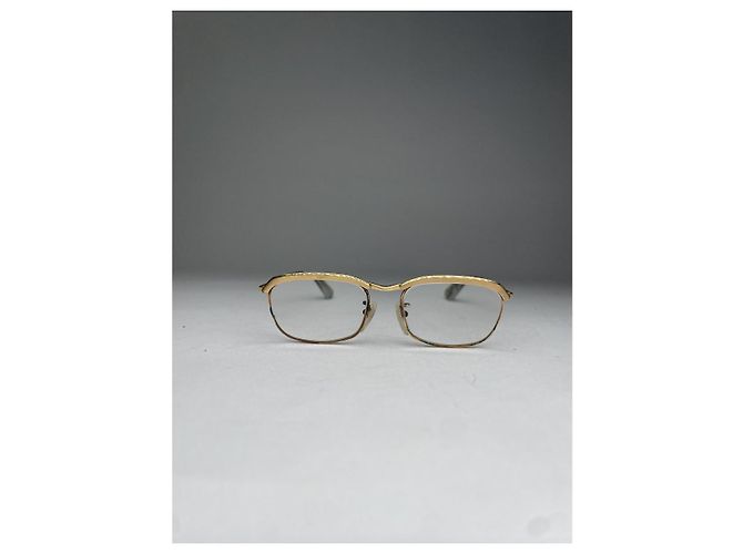 Autre Marque Gafas de sol de metal dorado sin firma - vista 2