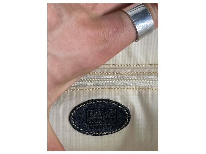 Borsa a mano in pelle bianca Loewe Anagram Basket Bianco - vista 3