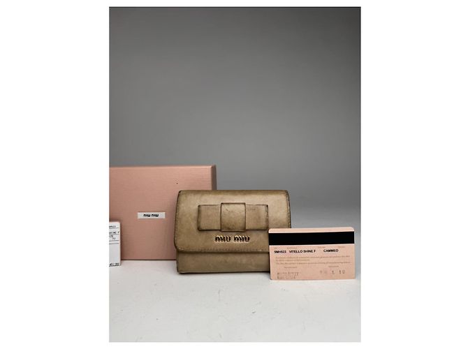 Cartera de cuero camel Miu Miu Camello - vista 3