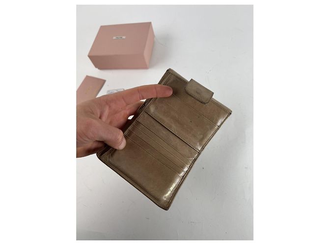 Cartera de cuero camel Miu Miu Camello - vista 4