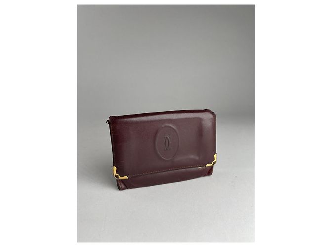 Borsa in pelle bordeaux Cartier Bordò - vista 3