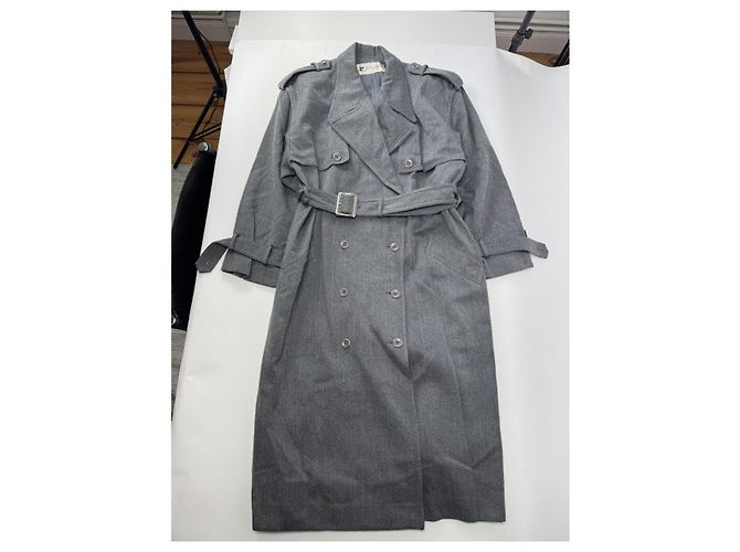Courreges Courrèges Anthrazit Woll-Trenchcoat Anthrazitgrau - Ansicht 5