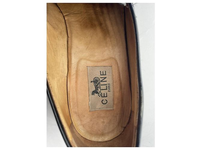 Céline Celine Triomphe Flache Leder Schwarz - Ansicht 3