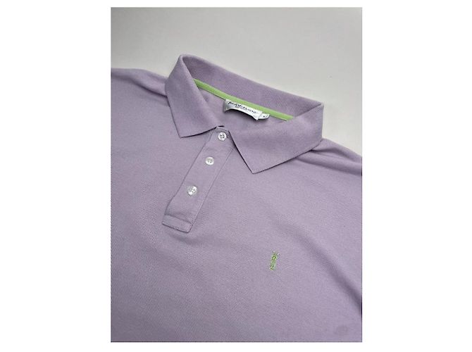 Polo de algodón morado Yves Saint Laurent Púrpura - vista 2