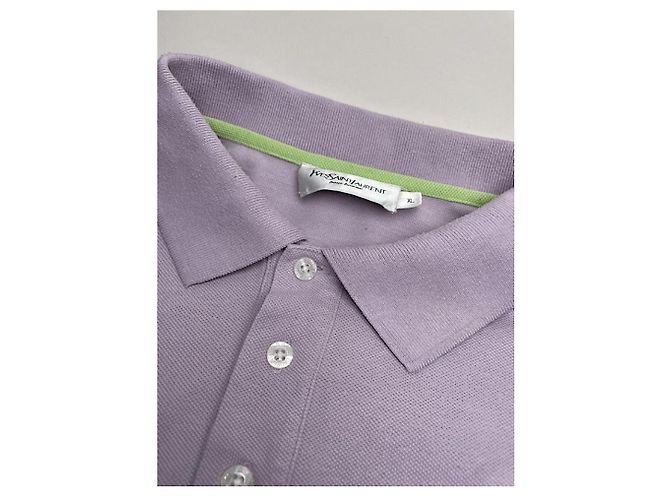 Polo de algodón morado Yves Saint Laurent Púrpura - vista 4