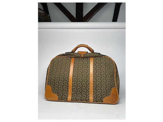 Céline Celine Triomphe Vintage Brown Leather Travel Bag - view 5
