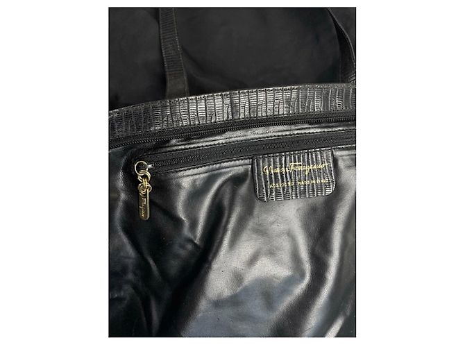 Schwarze Polyester-Handtasche Wanda von Salvatore Ferragamo - Ansicht 5