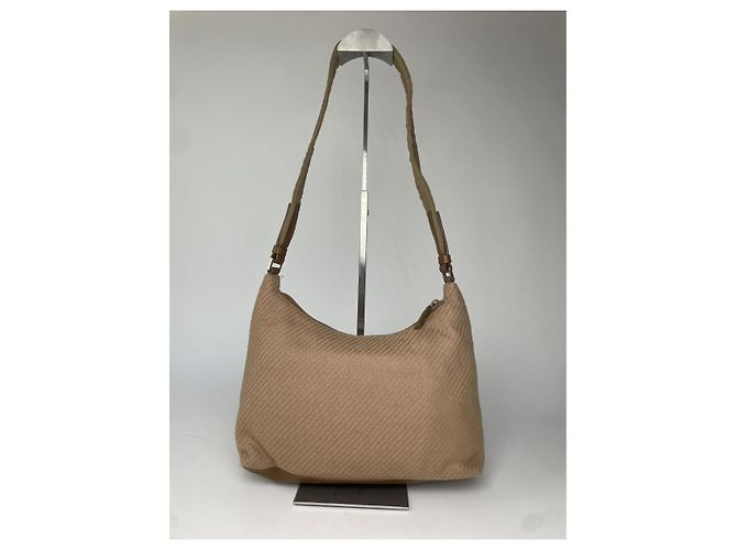 Borsa a mano in pelliccia beige Prada Cleo - vista 4