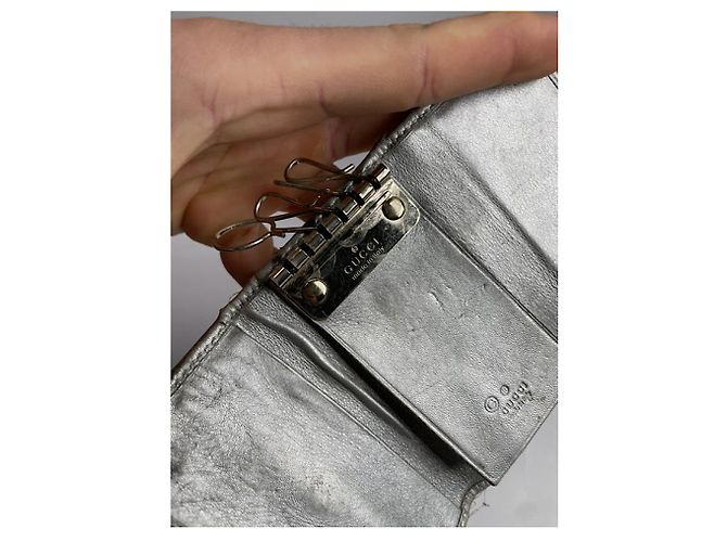 Bolsa de couro prateado Gucci GG Blooms Prata - vista 5