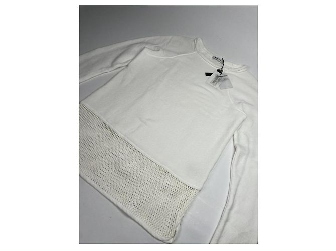 T By Alexander Wang T de Alexander Wang Suéter de algodão branco e moletom - vista 4