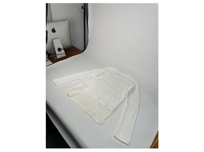 T By Alexander Wang T de Alexander Wang Suéter de algodão branco e moletom - vista 5