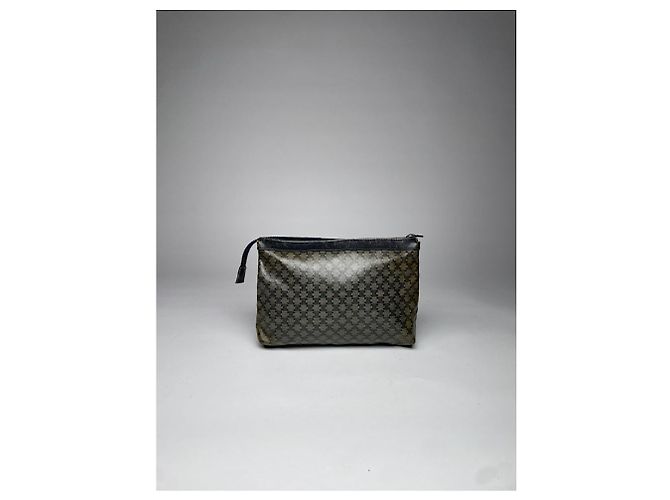 Céline Celine Trotteur graue Leder-Clutch - Ansicht 2