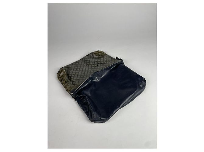 Céline Celine Trotteur graue Leder-Clutch - Ansicht 4