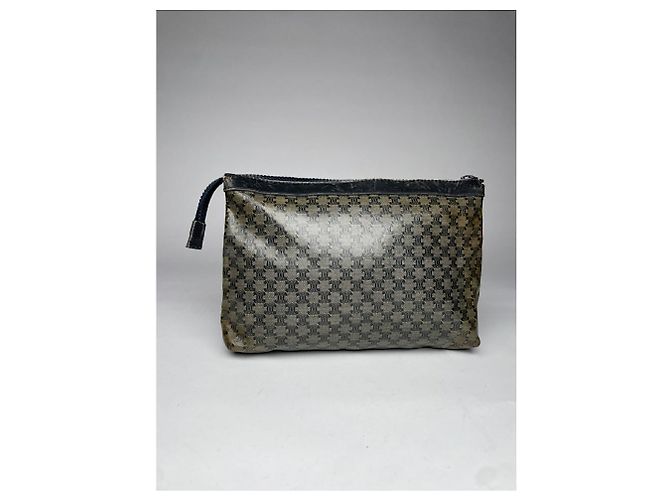 Céline Celine Trotteur graue Leder-Clutch - Ansicht 5