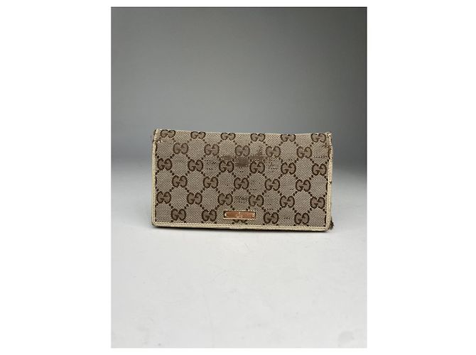 Billetera de algodón beige Gucci Horsebit 1955 - vista 2