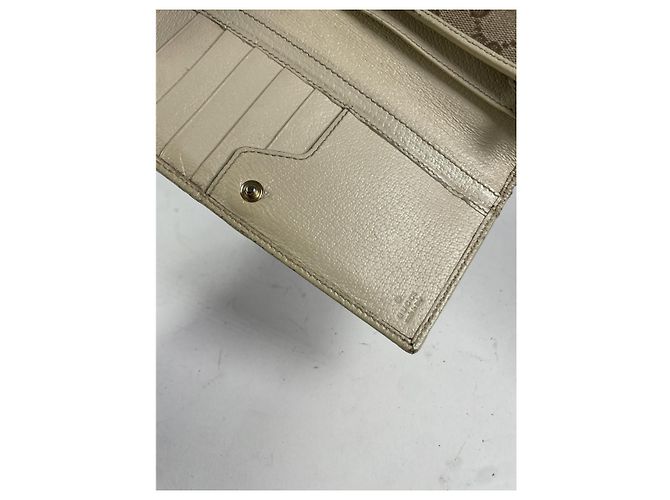 Billetera de algodón beige Gucci Horsebit 1955 - vista 4