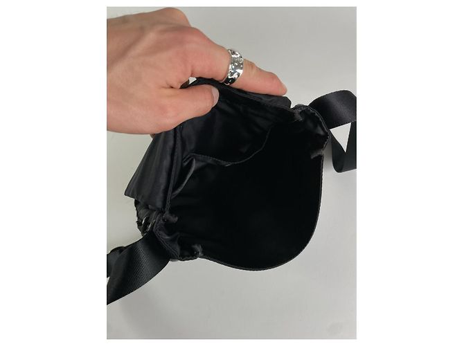 Borsa a mano in pelle vegana nera Pleats Please Nero - vista 4