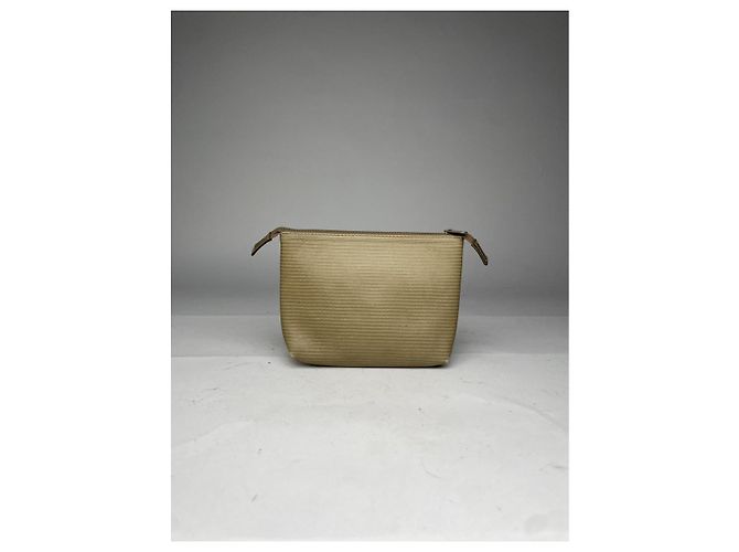Bolso de mano de algodón beige Yves Saint Laurent - vista 2