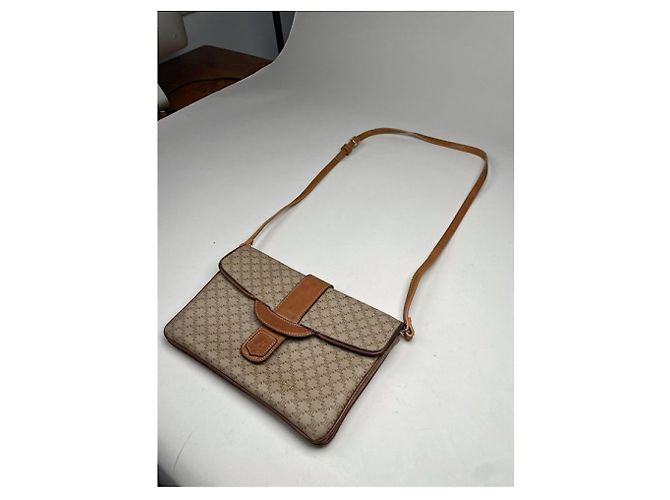 Céline Celine Triomphe Beiger Leinenhandtasche - Ansicht 3