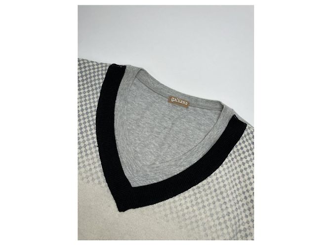 Galliano mehrfarbiger Wollstrick und Sweatshirt - Ansicht 4