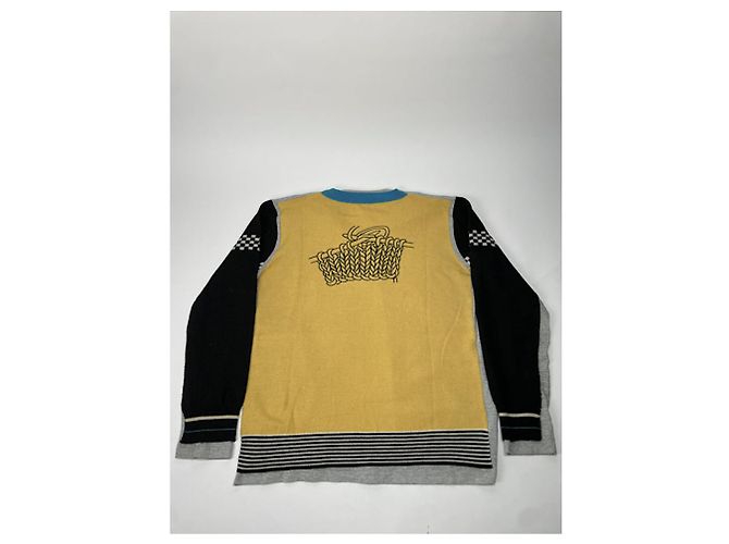 Galliano mehrfarbiger Wollstrick und Sweatshirt - Ansicht 5