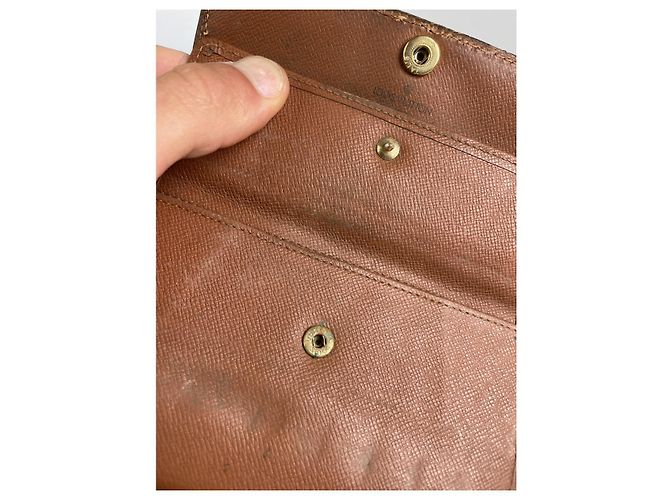 Portafoglio in pelle marrone Emilie Louis Vuitton - vista 4