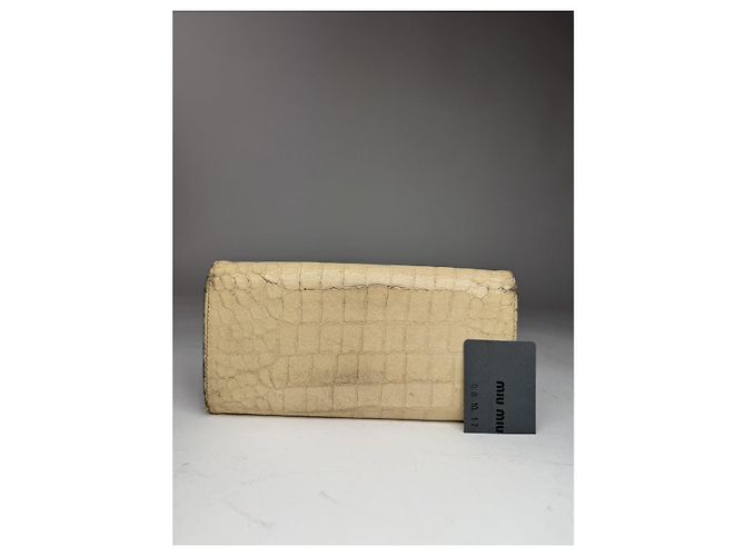 Cartera de cuero blanco Miu Miu - vista 2