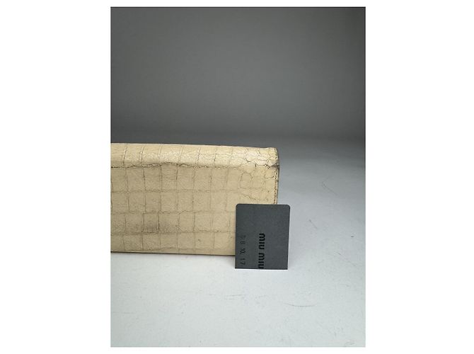 Cartera de cuero blanco Miu Miu - vista 3