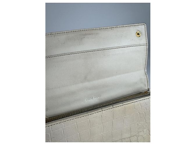 Cartera de cuero blanco Miu Miu - vista 5