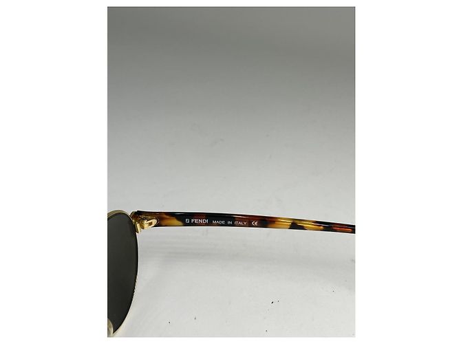 Fendi braune Metallsonnenbrille - Ansicht 2