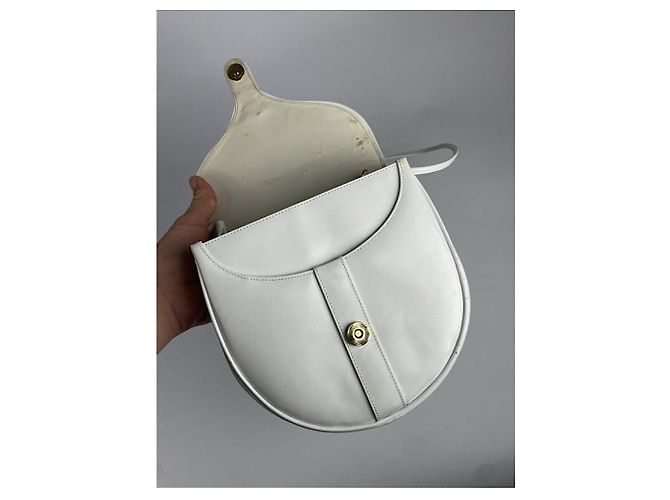 Borsa a mano in pelle verniciata bianca Givenchy Infinity Bianco - vista 4