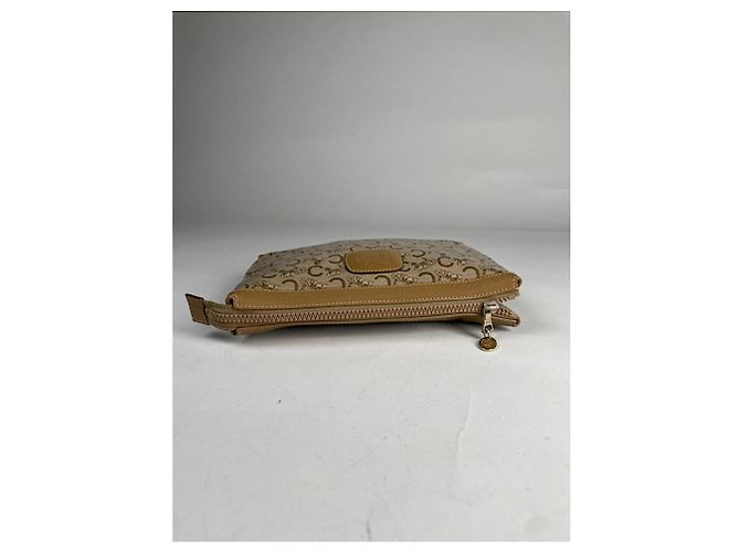 Céline Clutch in pelle marrone vintage Celine Triomphe - vista 2