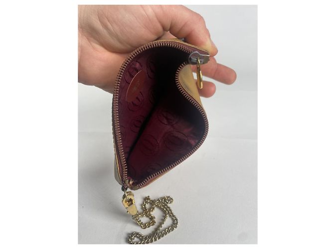Borsa in pelle gialla Cartier Giallo - vista 5
