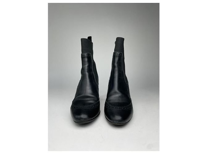 Stivale in pelle nera Balenciaga Nero - vista 2