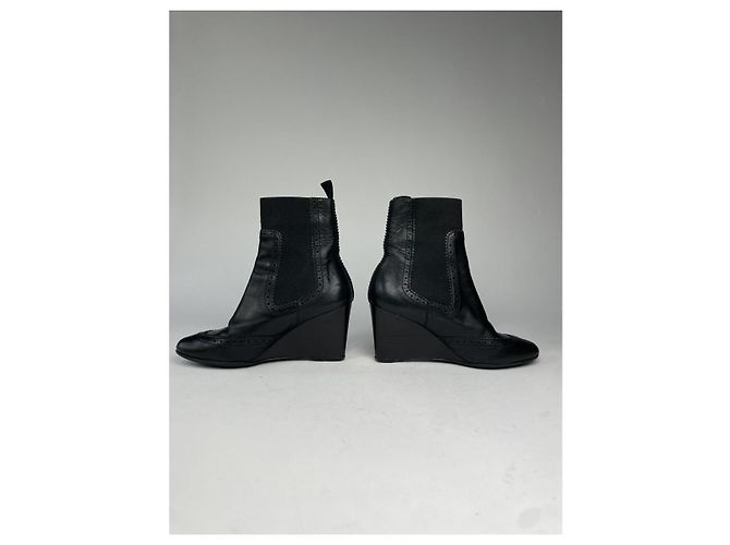 Stivale in pelle nera Balenciaga Nero - vista 3
