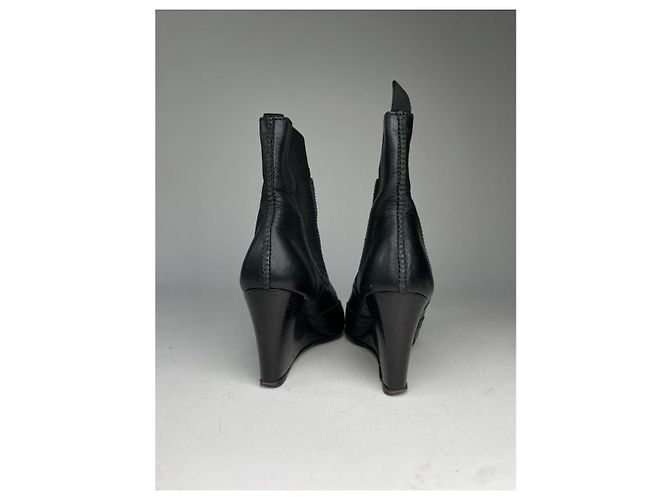 Stivale in pelle nera Balenciaga Nero - vista 4