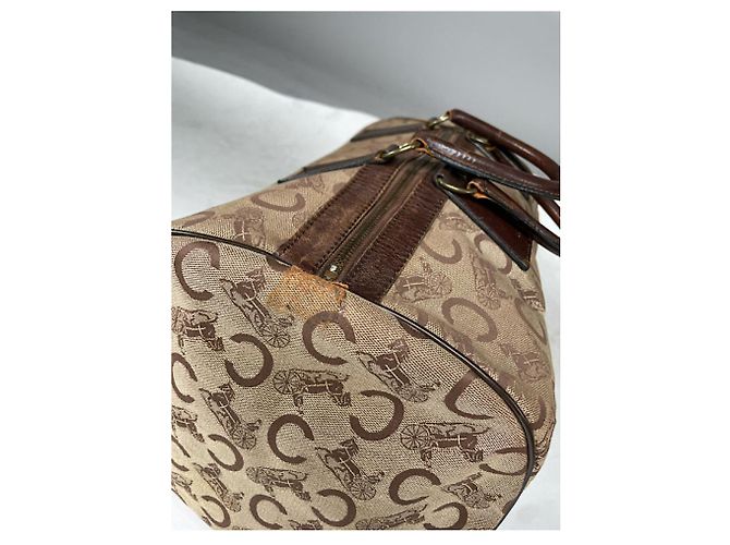 Céline Borsa a tracolla in pelle beige Celine SAC 16 BESACE - vista 3