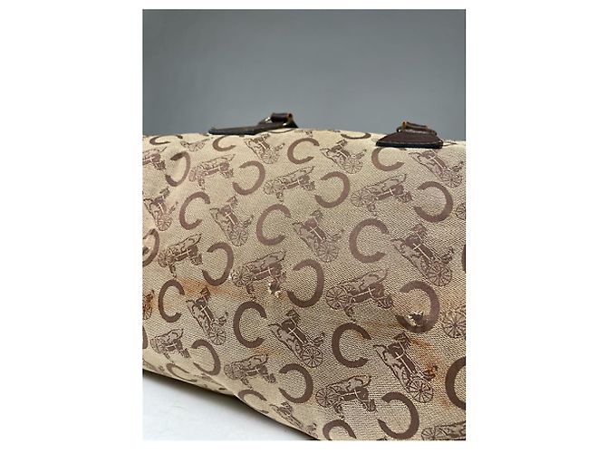 Céline Borsa a tracolla in pelle beige Celine SAC 16 BESACE - vista 5