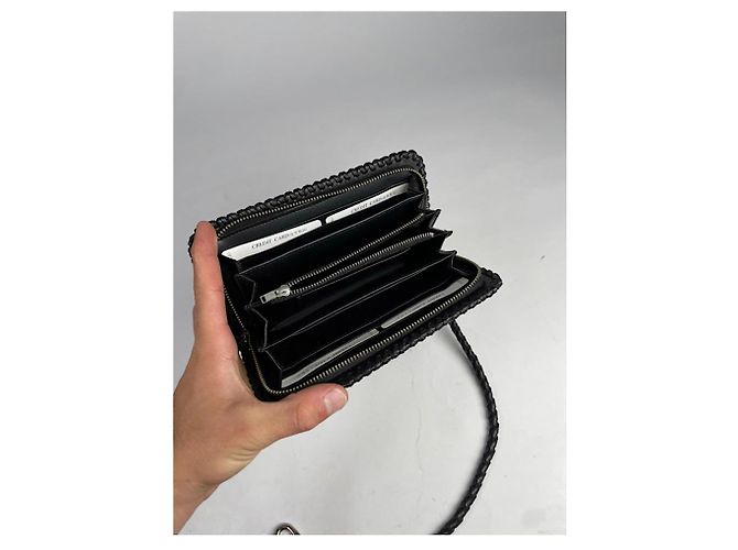 Autre Marque Nicht signierte schwarze Lackledertasche - Ansicht 5