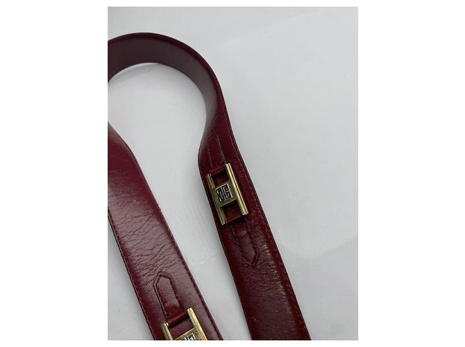 Cintura in pelle bordeaux Givenchy Bordò - vista 3