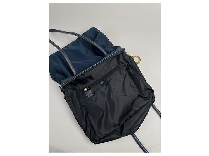 Céline Borsa a mano in poliestere blu navy Celine - vista 3