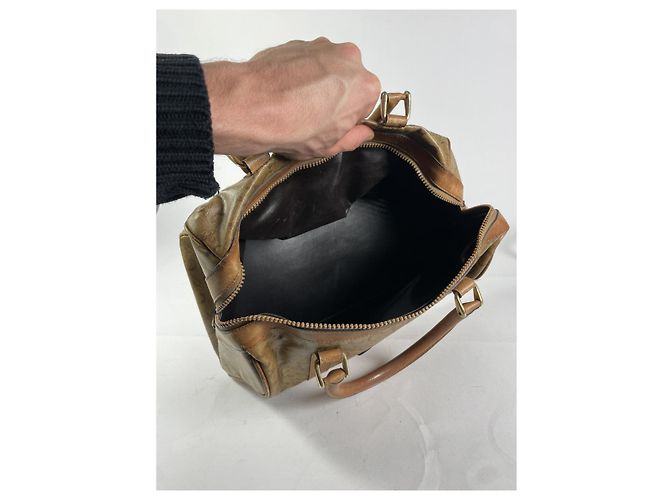 Céline Bolso de cuero dorado Celine - vista 5
