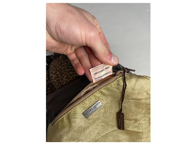 Braune Polyester-Handtasche von Bottega Veneta - Ansicht 4