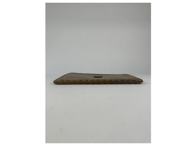 Clutch in pelle marrone Fendi Baguette - vista 5