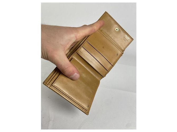 Céline Cartera de cuero marrón Celine Triomphe Castaño - vista 3