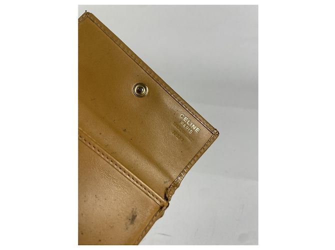 Céline Cartera de cuero marrón Celine Triomphe Castaño - vista 4