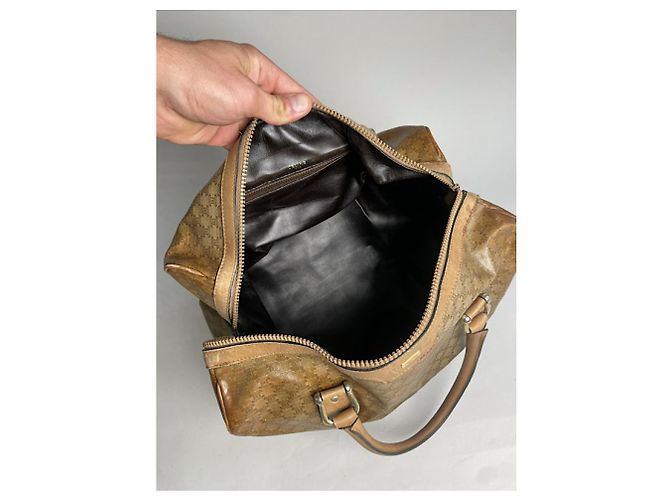 Céline Borsa in pelle marrone Celine Tabou - vista 4