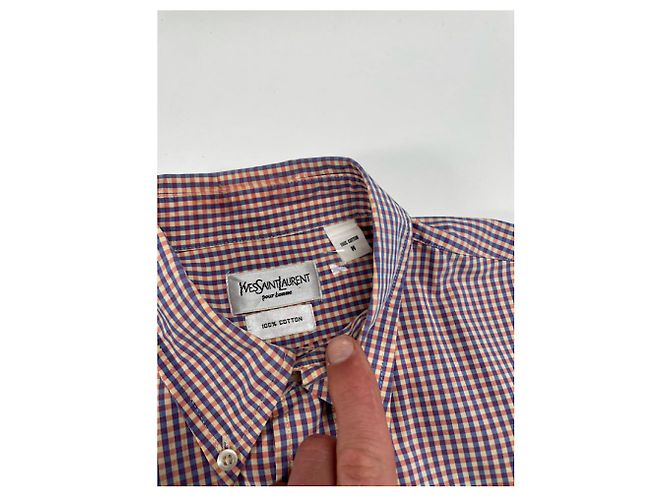 Camicia in cotone multicolore Yves Saint Laurent - vista 4