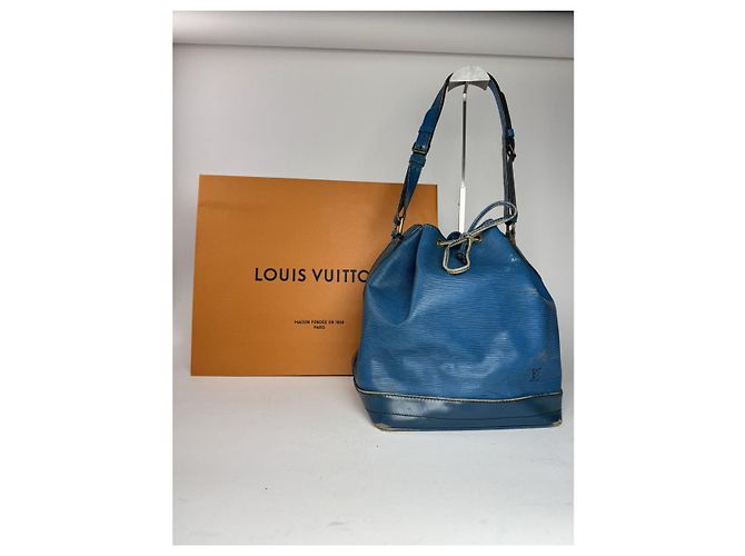 Borsa a mano in pelle blu NéoNoé di Louis Vuitton - vista 4